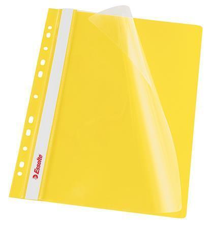 Desky s rychlovazačem a multiperforací, do pořadače, žlutá, A4, PP, ESSELTE