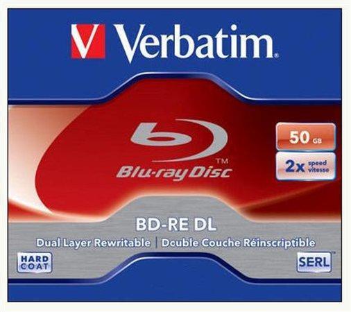 BD-RE Blu-Ray, DL, přepisovatelný, 50GB, 2x, Verbatim, jewel box