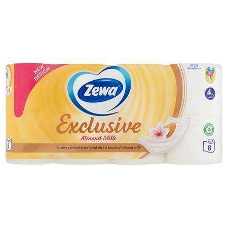 Toaletní papír "Exclusive", 4vrstvý, 8 rolí, almond milk, ZEWA