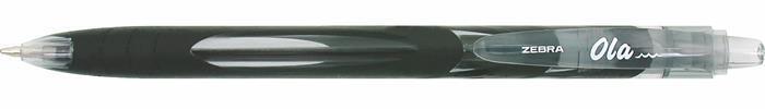 13941 Kuličkové pero "OLA", černá, 0,27 mm, stiskací mechanismus, ZEBRA