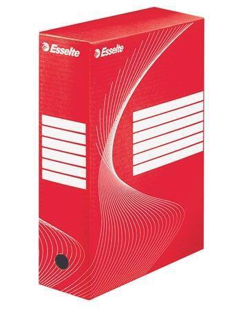 Archivační krabice "Boxycolor", červená, 100 mm, A4, karton, ESSELTE