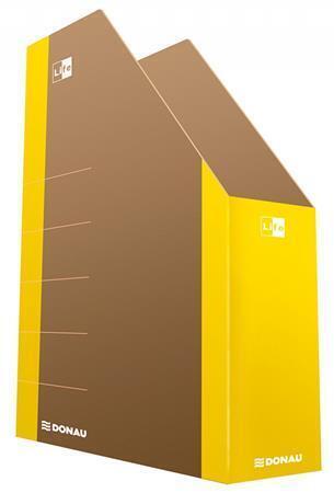 Stojan na časopisy "Life", neonově žlutý, karton, 80 mm, DONAU