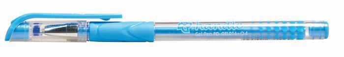 Gelové pero "Handle", modrá, 0,2mm, s uzávěrem, FLEXOFFICE