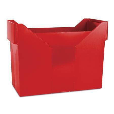 Zásobník na závěsné desky, červený, plast, DONAU