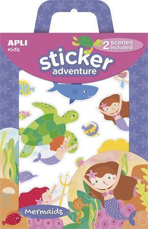 Sada samolepek "Sticker Adventure" mořské panny, APLI Kids 16764