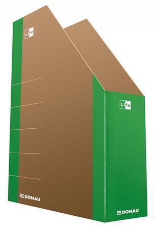 Stojan na časopisy "Life", neonově zelená, karton, 80 mm, DONAU