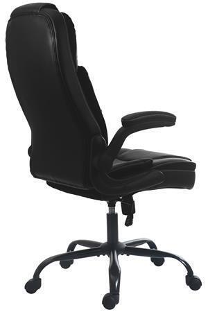 Kancelářská židle "Continental", černá, textilní kůže, sklopná loketní opěrka