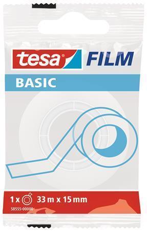 Samolepicí páska "Basic 58555", popisovatelná, 15 mm x 33 m, TESA