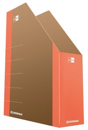 Stojan na časopisy "Life", neonově oranžová, karton, 80 mm, DONAU