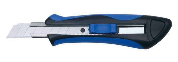 Odlamovací nůž "Soft-cut", modrá/černá, 18 mm, WEDO