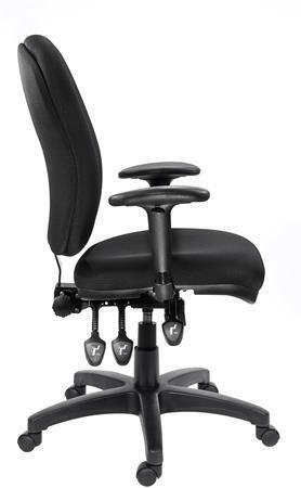 Manažerská židle, textilní, černá základna, MaYAH, "Comfort", černá