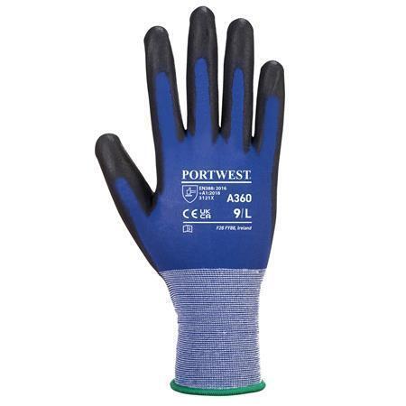 Ochranné rukavice "Senti-Flex", modrá, nylon, dlaň potažená PU, velikost L