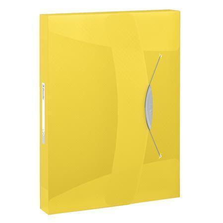 Box na spisy s gumičkou "Jumbo Vivida", Vivida žlutá, 40 mm, A4, PP, ESSELTE