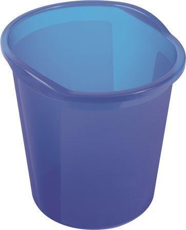 Odpadkový koš, modrý, průsvitný, 13l, HELIT
