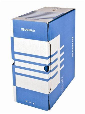 Archivační krabice, modrá, karton, A4, 155 mm, DONAU