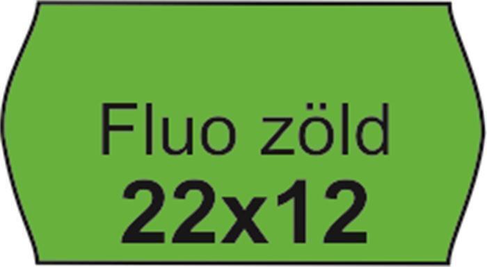 Cenové etikety, 22x12 mm, fluorescentní zelené