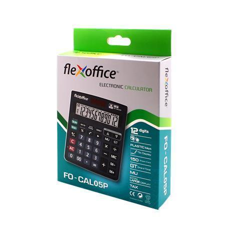 Kalkulačka "FO-CAL05P", stolní, 12místný displej, FLEXOFFICE