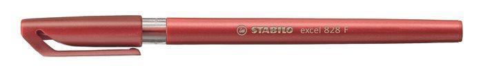 Kuličkové pero "Excel", červená, 0,38mm, s uzávěrem, STABILO