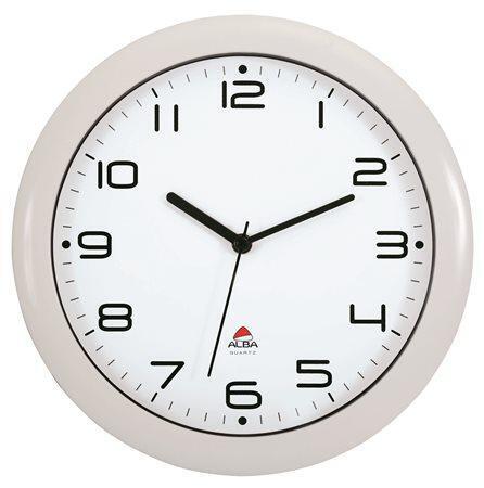 Nástěnné hodiny "Hornew", 30 cm, ALBA, bílá barva
