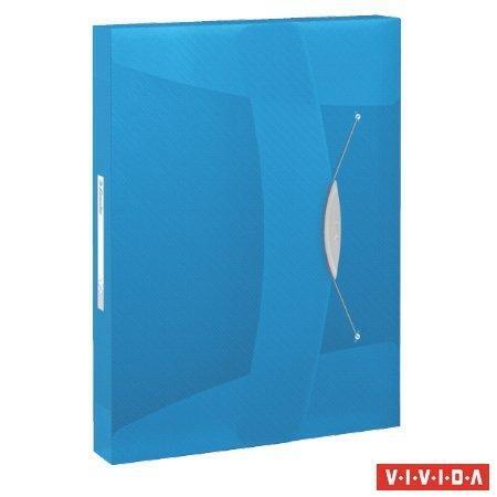 Box na spisy s gumičkou "Jumbo Vivida", Vivida modrá, 40 mm, A4, PP, ESSELTE