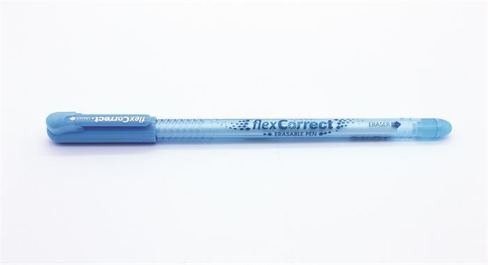 Gelové pero "FlexCorrect", modrá, 0,25 mm, s víčkem, vymazatelné, FLEXOFFICE FO-GELE002
