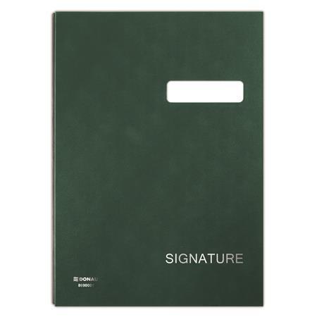 Podpisová kniha, zelená, koženka, A4, 19 listů, DONAU