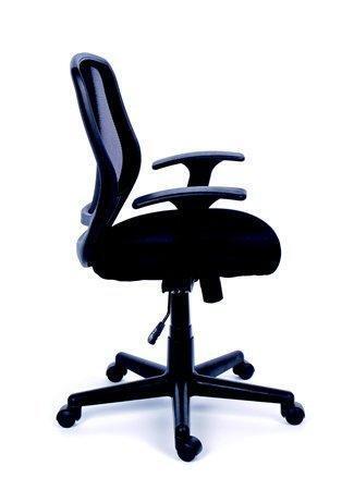 Manažerská židle, textilní, síťovinoný opěrák, černá základna, MaYAH "Fun", černá