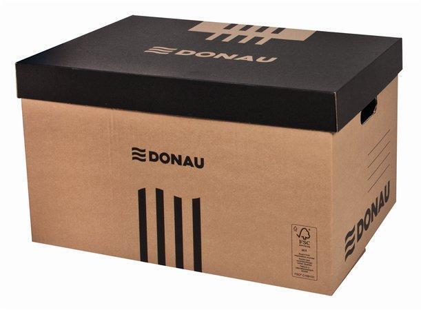 Archivační kontejner, přírodní hnědá, karton, 522x351x305, 60 mm, DONAU