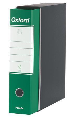 Pákový pořadač s krabicí "Oxford", zelená, 80 mm, A4, karton, ESSELTE