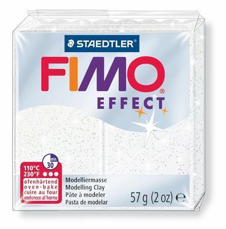 FIMO® effect 8020 bílá se třpytkami