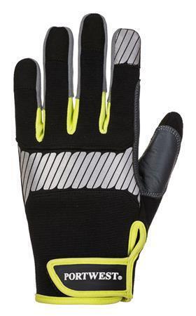 Ochranné rukavice, černá, syntetický materiál, univerzální, velikost M