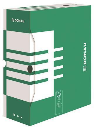 Archivační krabice, zelená, karton, A4, 120 mm, DONAU
