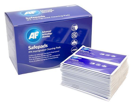 Čisticí ubrousky "Safepads", s izopropylalkoholem, 138x210 mm, 100 ks, AF