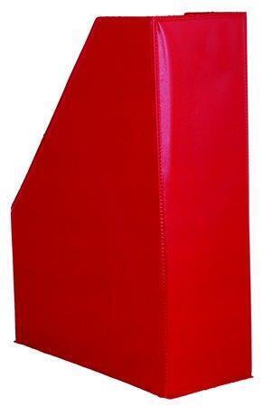 Stojan na časopisy, červený, PVC, 95 mm, VICTORIA