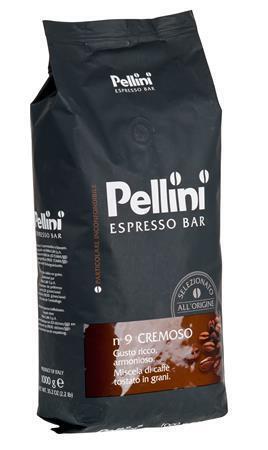 Káva zrnková, pražená, vakuově balené, 1000 g, PELLINI "Cremoso"