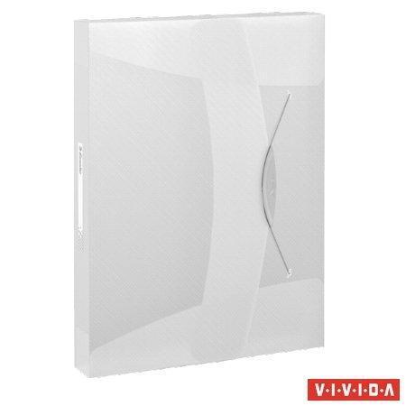 Box na spisy s gumičkou "Jumbo Vivida", Vivida bílá, 40 mm, A4, PP, ESSELTE