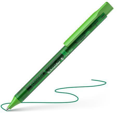 Gelové pero "Fve Gel", zelené, 0,4 mm, stlačovací mechanismus, SCHNEIDER 101104