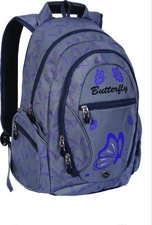 Batoh "Dobby Butterfly", šedá-purpurová, PULSE