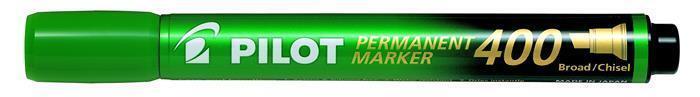 Permanentní popisovač "Permanent Marker 400", zelená, 1,5-4 mm, klínový hrot, PILOT