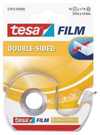 Lepicí páska "Tesafilm 57912", oboustranná, s odvíječem, 12 mm x 7,5 m, TESA