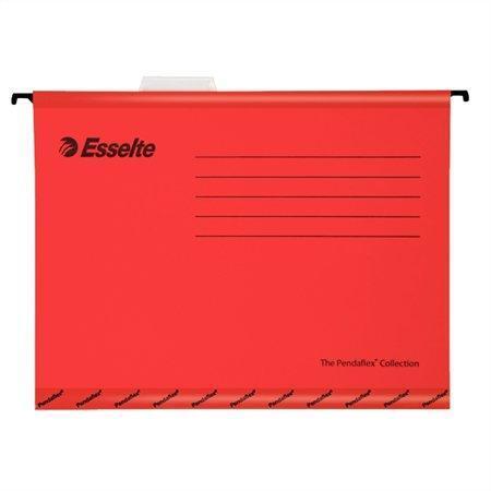 Zesílené závěsné desky "Classic", červená, A4, recyklovaný karton, ESSELTE