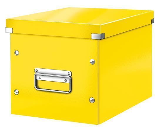 Krabice "Click & Store", žlutá, středně velká, čtvercová, LEITZ, 61090016