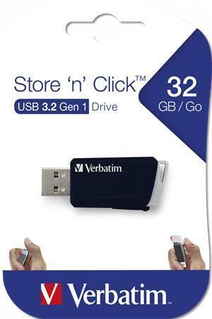 USB flash disk "Store n Click", černá, 32GB, USB 3.2, 80/25MB/sec, VERBATIM 49307