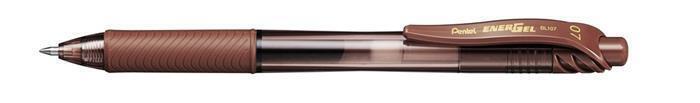 Gelové pero "EnerGelX BL107", hnědá, 0,35 mm, s víčkem, PENTEL BL107-EX
