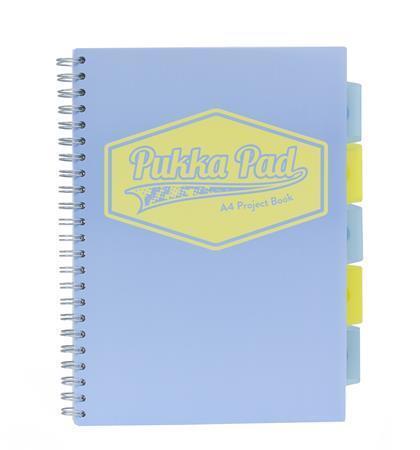 Spirálový sešit "Pastel project book", mix, A4, linkovaný, 100 listů, PUKKA PAD