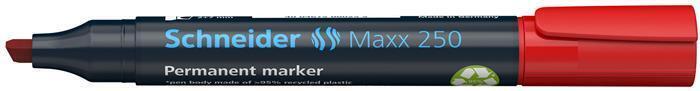 Permanentní popisovač "Maxx 250", červená, 2-7mm, klínový hrot, SCHNEIDER