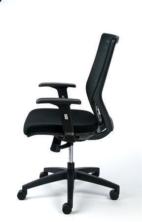 Manažerská židle "Superstar", textilní, černá, černá základna, MaYAH