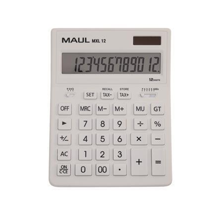 Kalkulačka "MXL 12", bílá, stolní, 12 číslic, MAUL 7267002
