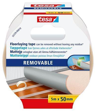 Oboustranná podlahová páska  "Removable 55729" odstranitelná beze stop, 50 mm x 5 m, TESA