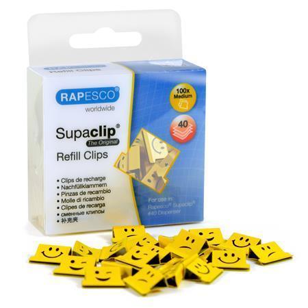 Klipy na dokumenty “Supaclip”, žlutá, smajlíci, RAPESCO